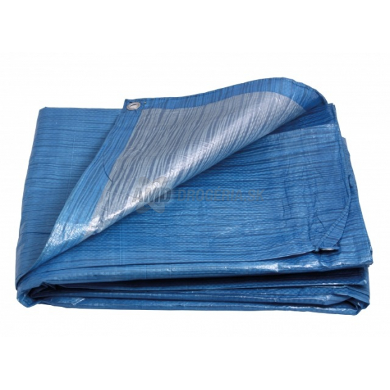 Krycia plachta PE modro-strieborná, 3 × 4 m, 70 g/m²