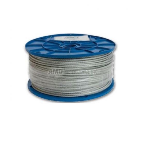 Oceľové lano pozinkované v PVC obale, 3/4 mm, 100 m