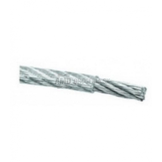 Oceľové lano Zn v PVC obale, 5/6 mm × 50 m