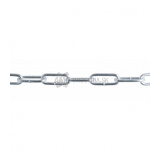 Reťaz s dlhým okom pozinkovaná, 2x22 mm, 80 m
