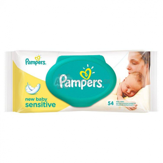 PAMPERS VLHČENÉ UTIERKY NEW BABY SENSITIVE CLIP 54 KS 
