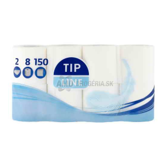 TIP LINE TOALETNÝ PAPIER 2-VRSTVOVÝ BIELY 8 KS