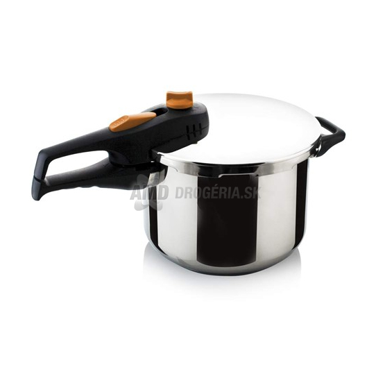 TLAKOVÝ HRNIEC ADAGIO ORANŽOVOU RÚČKOU KNOB 4 L 
