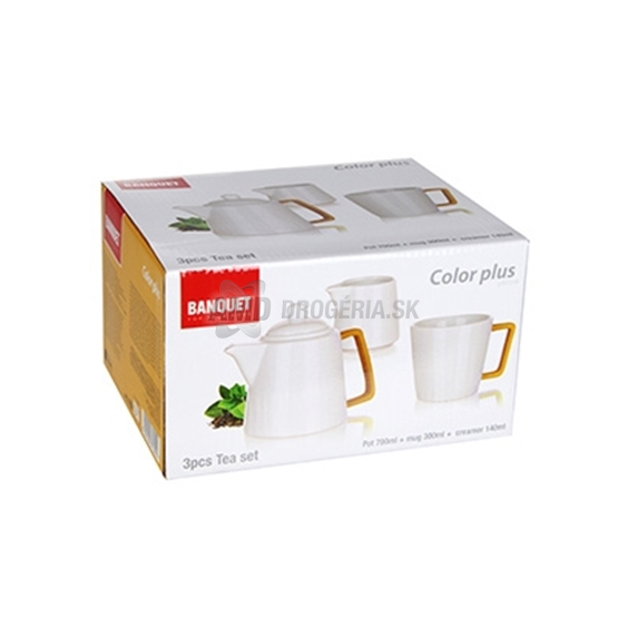 ČAJOVÁ SADA COLOR PLUS YELLO 3-DIELNA 