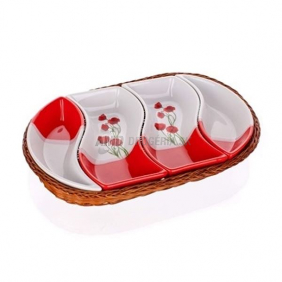 TÁCKA V KOŠÍKU REDPOP 30,5 CM 4-DIELNA 