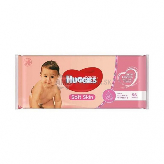 HUGGIES VLHČENÉ UTIERKY SOFT SKIN 56 KS