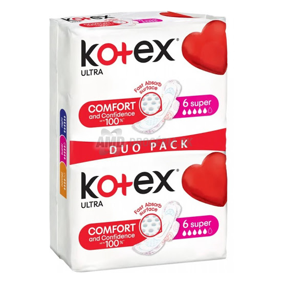 KOTEX VLOŽKY ULTRA SUPER S KRÍDELKAMI 12 KS