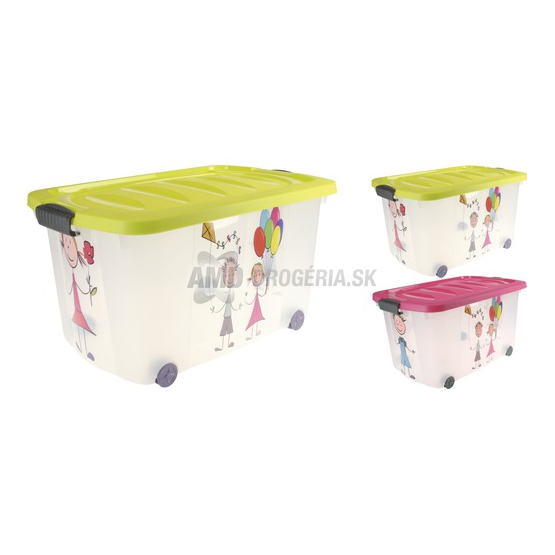 BOX S KOLIESKAMI , S VEKOM, 60 X 40 X 30 CM