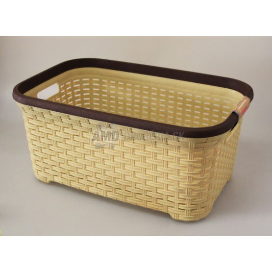 KÔŠ NA ČISTÉ PRÁDLO UH 36 X 55 X 25 CM 35 L RATAN BÉŽOVÝ