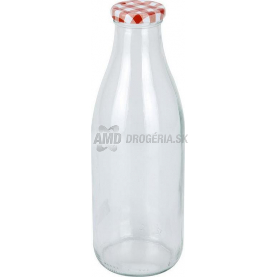 FĽAŠA NA MLIEKO SKLENENÁ 1 L KÁRO VIEČKO