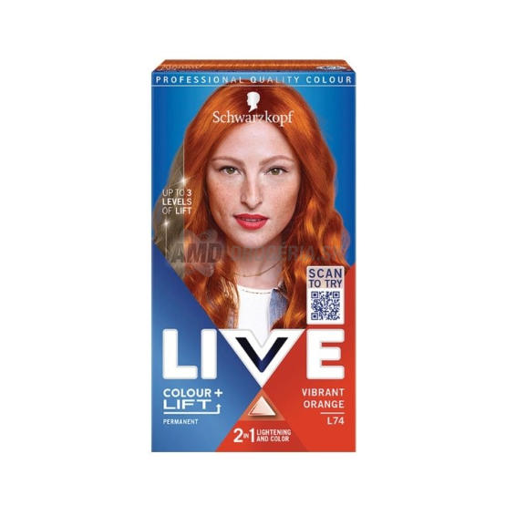 SCHWARZKOPF LIVE COLOUR + LIFT VIBRANT ORANGEL 74 