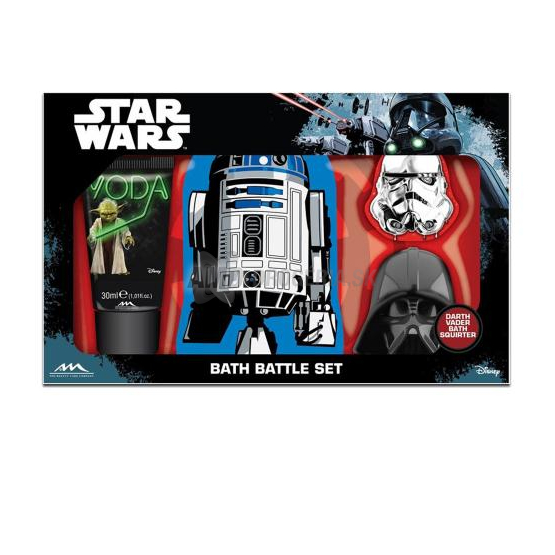 DETSKÁ DARČKEVOÁ KAZETA STAR WARS KÚPEĽNOVÝ  SET SPRCHOVÝ GÉL 300 ML + KUPEĽOVÁ GUĽA X19