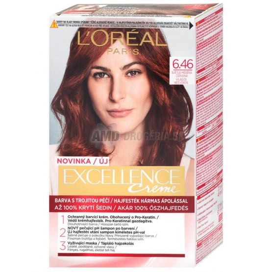 LOREAL EXCELLENCE 6.46 SVETLO MEDENÁ ČERVENÁ