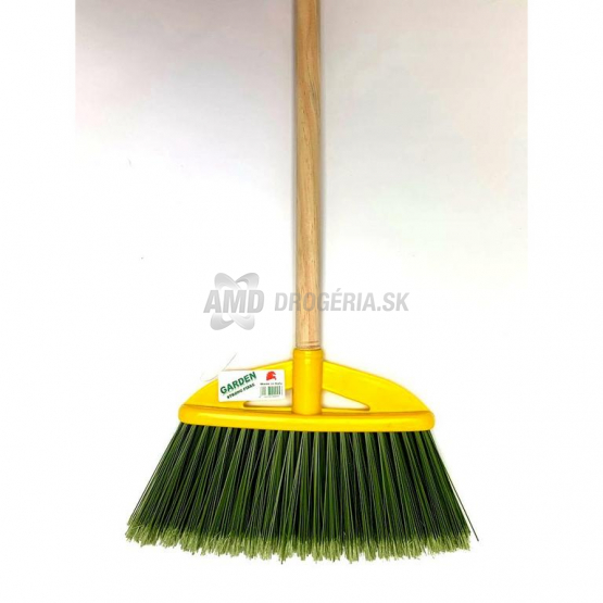 Metla záhradná Garden Strong Fibre s drevenou násadou, 130 cm