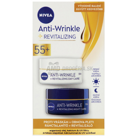 NIVEA KRÉM PROTI VRÁSKAM 55+ DUO DEŇ+NOC 2X50M