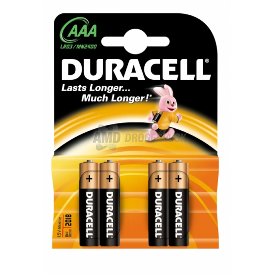 BATÉRIA DURACEL AAA 4 KS