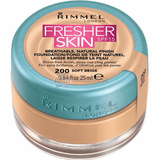 RIMMEL MAKE-UP FRESHER SKIN 200 SOFT BEIGE 25 ML