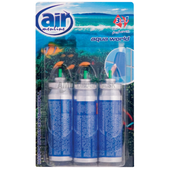 AIR MENLINE AQUA WORLD 3V1 NÁHRADNÁ NÁPLŇ 3X15 ML