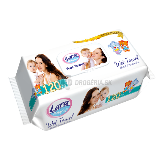 LARA BABY VLHČENÉ UTIERKY PREMIUM 120 KS
