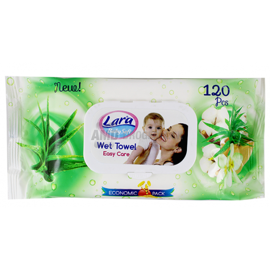 LARA BABY VLHČENÉ UTIERKY ALOE 120 KS