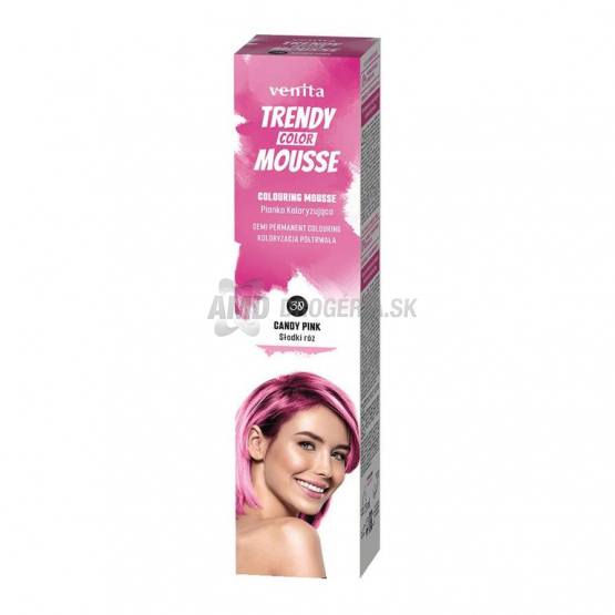 Venita Trendy Color Mousse farebná pena na vlasy 30 Candy Pink, 75 ml