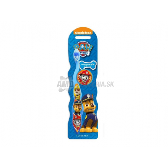 Paw Patrol Detská zubná kefka s krytom, modrá