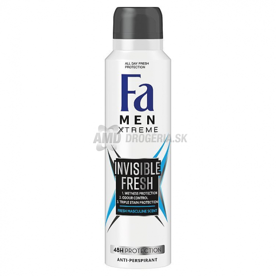 FA MEN DEZODORANT XTREME INVISIBLE FRESH 150 ML