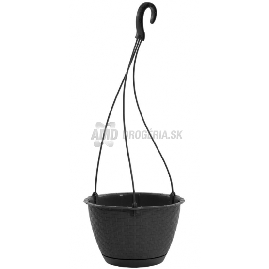 KVETINÁČ + ZÁVESNÝ RATOLLA ROUND W ANTRACIT 24,3XH16/4,85L 