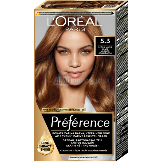 LOREAL PREFERENCE 5.3 VIRGINIE SVETLO HNEDÁ ZLATÁ