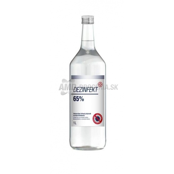 Dezinfekt 65% etanol, univerzálny liehový prípravok, 1 l