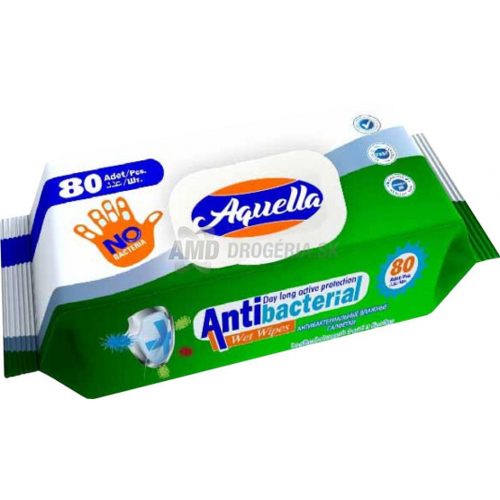 Aquella Antibakteriálne vlhčené utierky, 80 ks