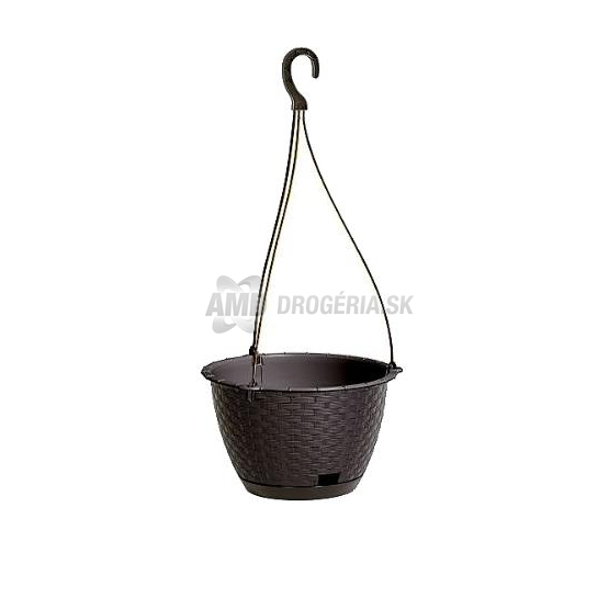 KVETINÁČ ZÁVESNÝ RATOLLA ROUND 24,3 CM 4,85 L HNEDÝ