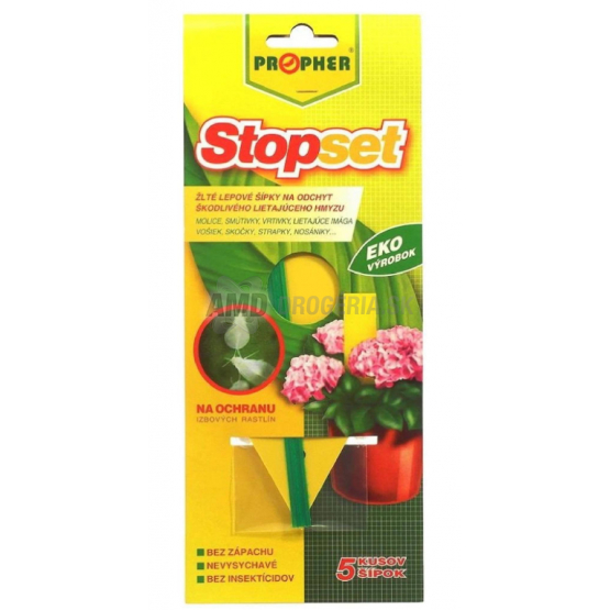STOPSET ŽLTÉ LEPOVÉ ŠÍPKY PROPHER 5KS