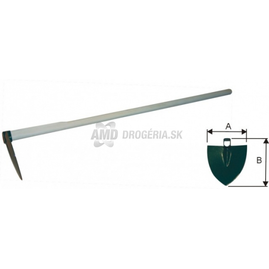 Baupro Motyka špicatá stredná s drevenou násadou, 1200 mm