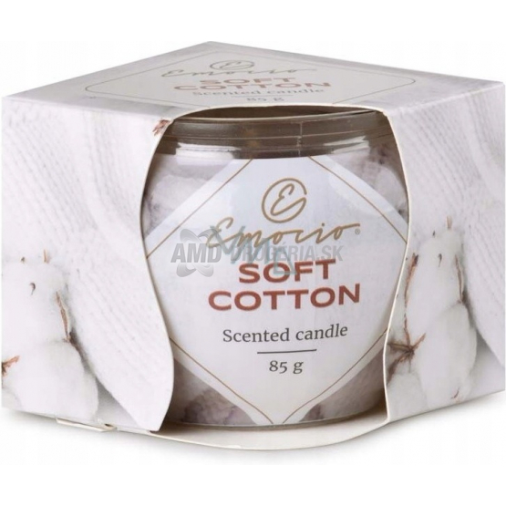 Emocio Vonná sviečka v skle Soft Cotton, 85 g