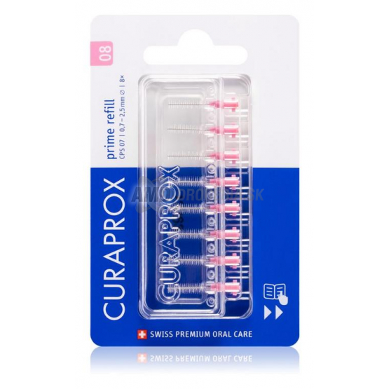 Curaprox CPS 08 Prime Refill medzizubné kefky, 8 ks náhrada