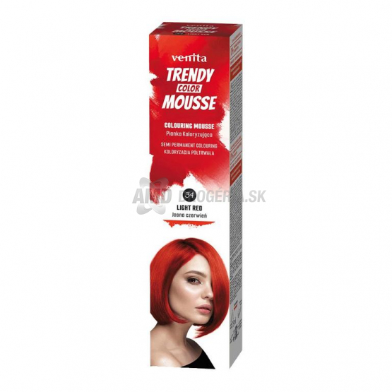 Venita Trendy Color Mousse farebná pena na vlasy 34 Light Red, 75 ml