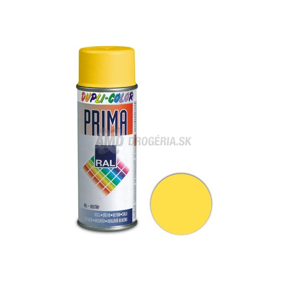 DUPLI COLOR PRIMA SPRAY RAL PR1018 ZINKOVÁ ŽLTÁ 400 ML  LESK