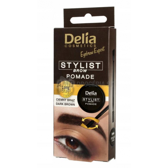 Delia Eyebrow Expert Stylist Brow Pomade pomáda na obočie tmavo hnedá, 4 g