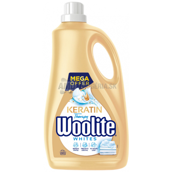 WOOLITE GÉL KERATIN THERAPY WHITES  3,6L 60PD  