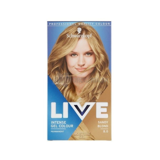 SCHWARZKOPF LIVEINTENSE GEL COLOUR SANDY BLOND  8.0 