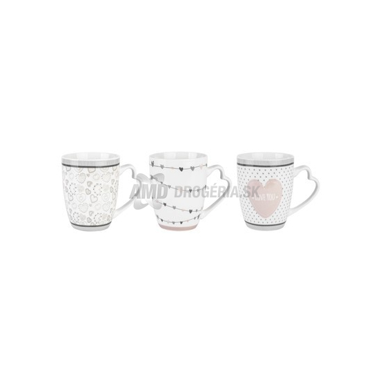 HRNČEK PORCELÁNOVÝ LOVELY MIX 350 ML