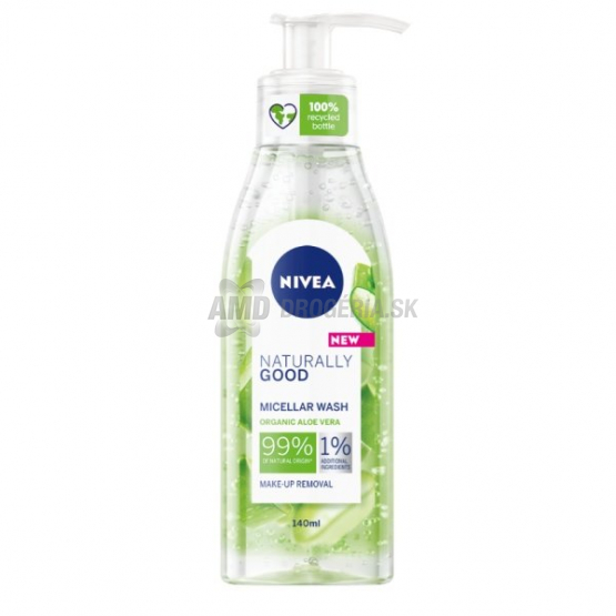 NIVEA NATURALLY GOOD ČISTIACI MICELÁRNY GÉL 140 ML