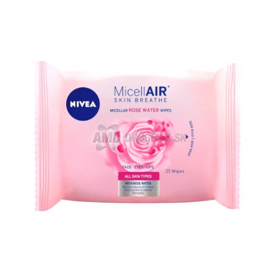 NIVEA MICELÁRNE ČISTIACE OBRÚSKY ROSE TOUCH 25 KS