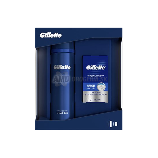 KAZETA GILLETTE GÉL NA HOLENIE 200 ML + VODA PO HOLENÍ 50 ML X20