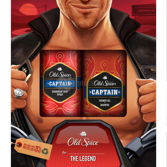 KAZETA OLD SPICE CAPTAIN DEO + SPRCHOVÝ GÉL X20