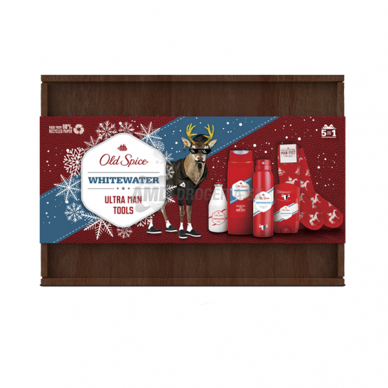 KAZETA OLD SPICE WHITEWATER SKRINKA + PONOŽKY X20