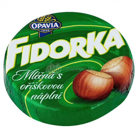 FIDORKA MLIEČNA S ORIEŠKOVOU NÁPLŇOU 30 G