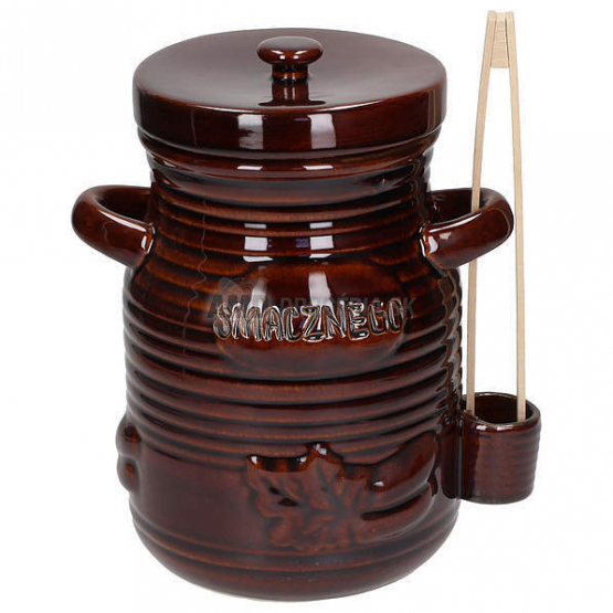 SUD KERAMICKÁ NÁDOBA 3,5L HNEDÝ/UHORKY