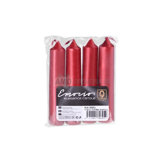 SVIEČKA METALICKÁ ČERVENÁ 20 X 100 MM 4 KS